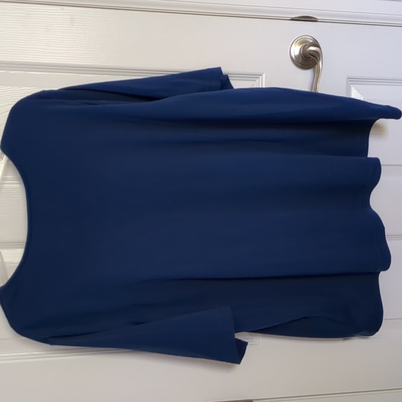 Blair Navy Blue Scalloped V Neck 3X - Picture 5 of 5